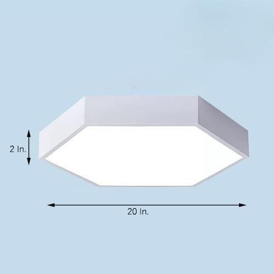 Modern Geometric Hexagon LED Flush Mount Ceiling Light Fixture for Home Decor
