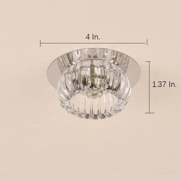 Modern Crystal Geometric LED Flush Mount Ceiling Light for Kitchen and Entryway