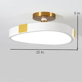 Modern Geometric LED Flush Mount Ceiling Light Abstract Metal Bedroom Lamp