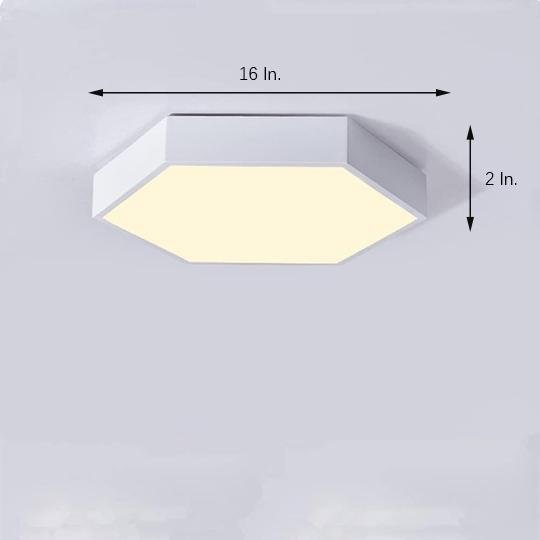 Modern Hexagonal LED Flush Mount Ceiling Light for Bedroom and Living Room