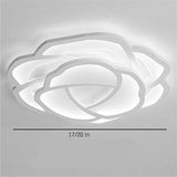 Modern Flower Shape Dimmable LED Ceiling Light Flush Mount Fixture for Bedroom