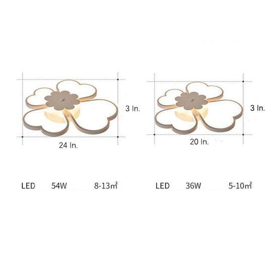 Modern Heart Shaped Flower LED Flush Mount Ceiling Light for Bedroom and Living Room