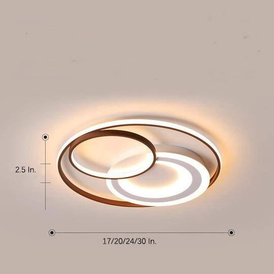 3 Ring Dimmable LED Modern Flush Mount Ceiling Light for Living Room and Bedroom