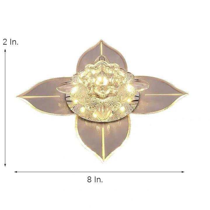Modern 4 Pointed Star LED Crystal Ceiling Light Multi Color Flush Mount for Bedroom