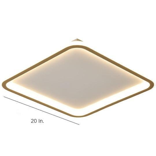 Geometric Square Circular Dimmable LED Flush Mount Nordic Ceiling Light Fixture