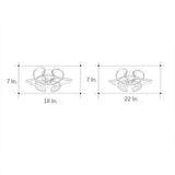 Modern Low Profile 3 Blade Cluster Ceiling Fan with Dimmable LED Lighting for Bedroom and Living Room