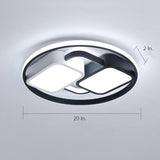 Geometric Modern Dimmable LED Ceiling Light Flush Mount Fixture