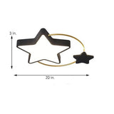 Modern 2 Star Shapes LED Flush Mount Ceiling Light Dimmable Nursery Lighting for Kids Bedroom