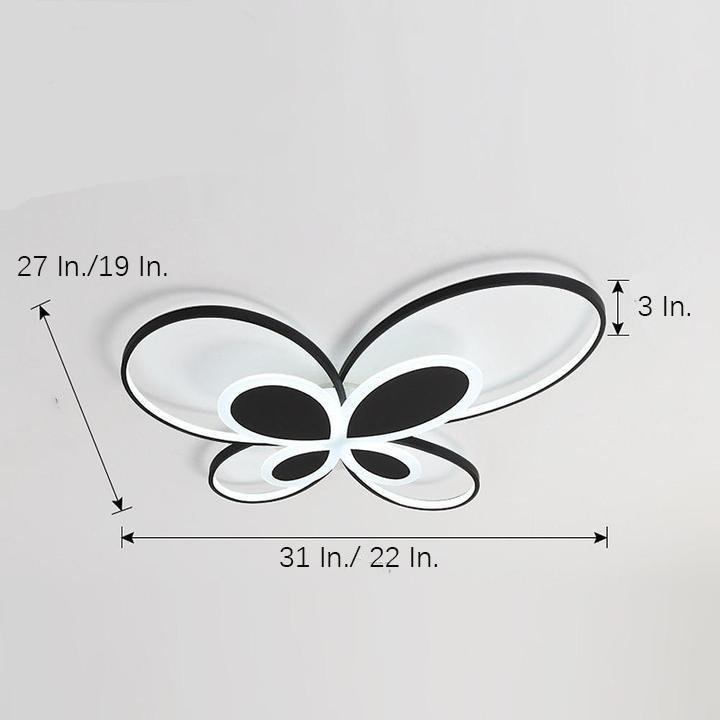 Modern Butterfly Shaped Dimmable LED Flush Mount Ceiling Light for Kids Bedroom and Nursery