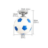 Modern Sports Football Globe Ceiling Light Flush Mount Soccer Lamp for Kids Bedroom