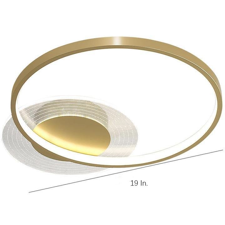 Modern Geometric Circle LED Flush Mount Ceiling Lamp for Minimalist Interior Lighting