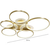Modern Geometric Circle LED Flush Mount Ceiling Lamp for Minimalist Interior Lighting