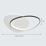 Geometric Rounded Triangle Flush Mount LED Ceiling Light Modern Acrylic Fixture