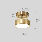 Modern Gold Circular LED Flush Mount Ceiling Light Adjustable Nordic Indoor Lighting