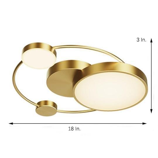 Concentric Circles Modern LED Flush Mount Ceiling Light Dimmable Artistic Geometric Fixture