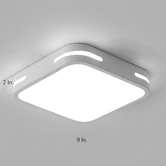 Modern Square LED Ceiling Light Geometric Flush Mount Fixture for Entryway and Hallway
