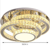 Modern Stainless Steel LED Flush Mount Ceiling Light Nordic Acrylic Industrial Fixture