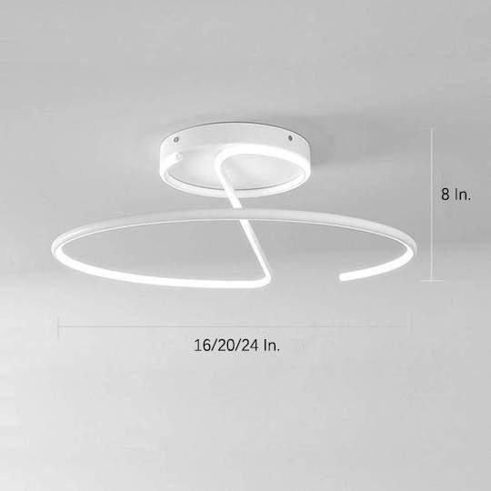 Dimmable Modern Geometric LED Ceiling Light Fixture Minimalist Flush Mount Metal Lighting for Bedrooms
