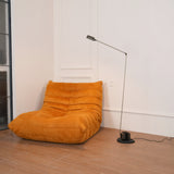 Dynamo Adjustable Arm LED Floor Lamp with Rotating Metal Diffuser and Cylindrical Base Standing Light