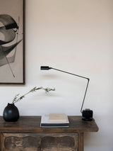 Dynamo Minimalist Adjustable LED Table Lamp Rotating Metal Desk Light for Modern Bedroom Office