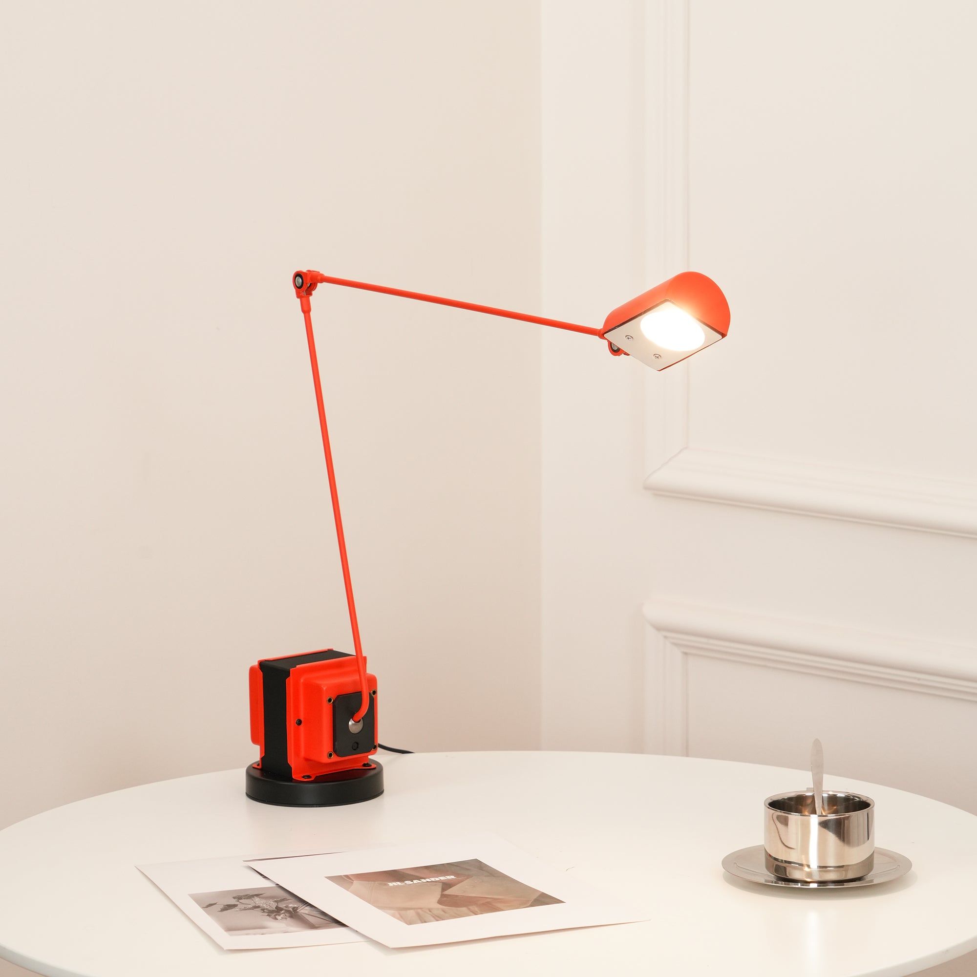 Dynamo Minimalist Adjustable LED Table Lamp Rotating Metal Desk Light for Modern Bedroom Office