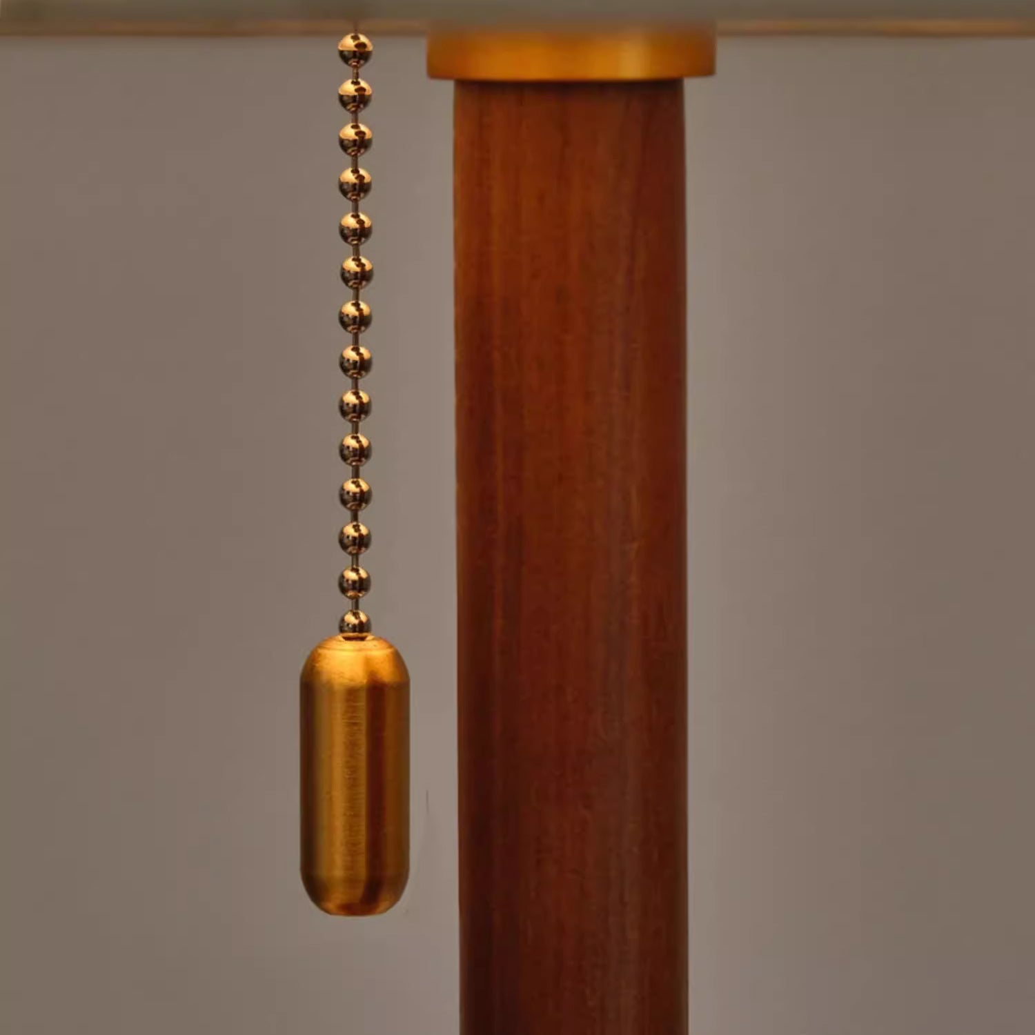 Daphne Accent Table Lamp with Walnut Wood Base and Printed Fabric Shade for Bedrooms