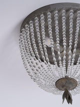 Dauphine Crystal Flush Mount Ceiling Light in Weathered Gray Metal Finish
