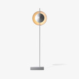 Modern Dawn Geometric Floor Lamp with Layered Lighting and Hand Made Aluminum Base