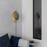 Modern Dawn Geometric Floor Lamp with Layered Lighting and Hand Made Aluminum Base
