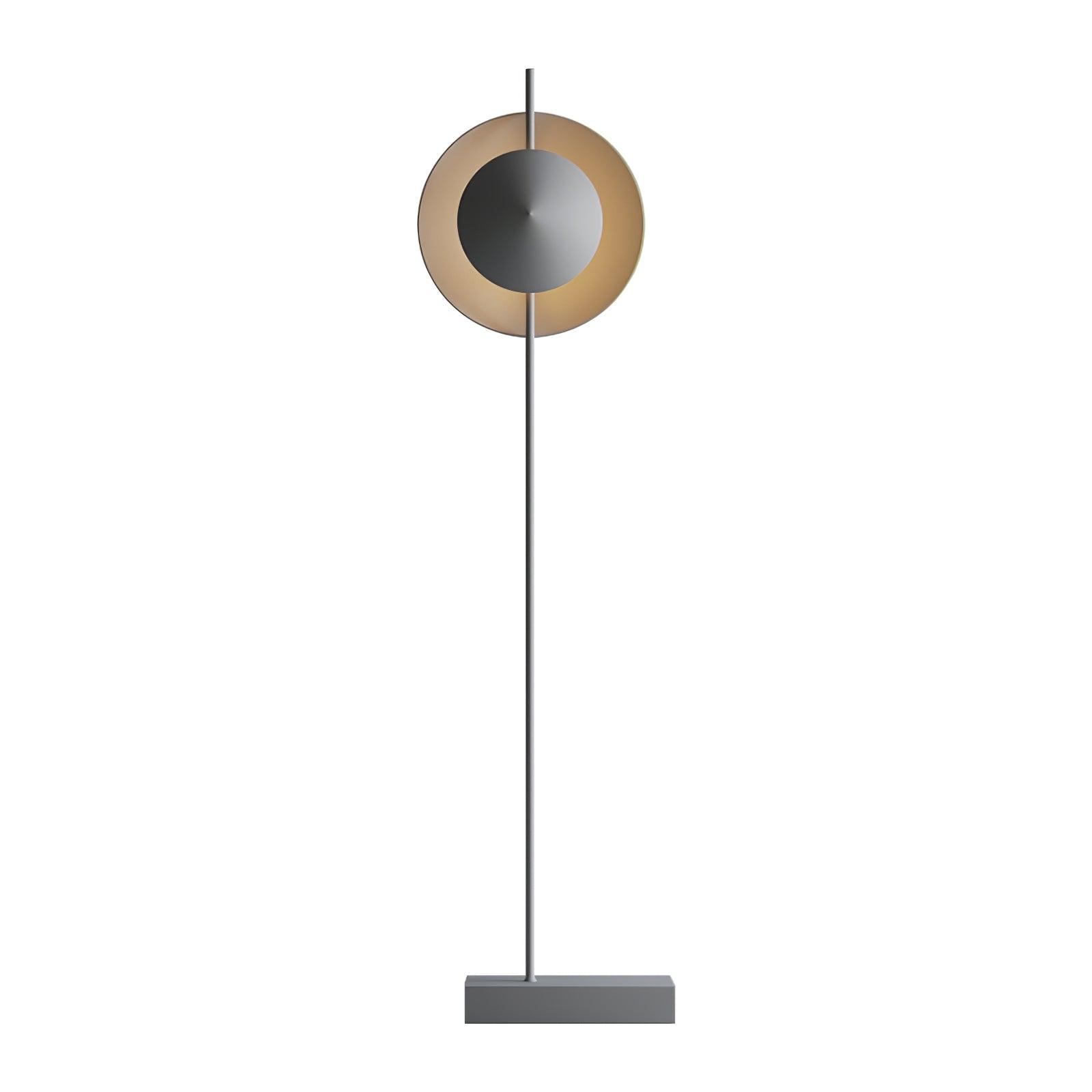 Modern Dawn Geometric Floor Lamp with Layered Lighting and Hand Made Aluminum Base