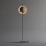 Modern Dawn Geometric Floor Lamp with Layered Lighting and Hand Made Aluminum Base