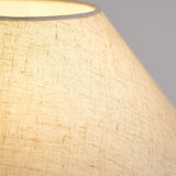 Decker Ceramic Bedside Table Lamp with Pottery Vase Base and Fabric Shade