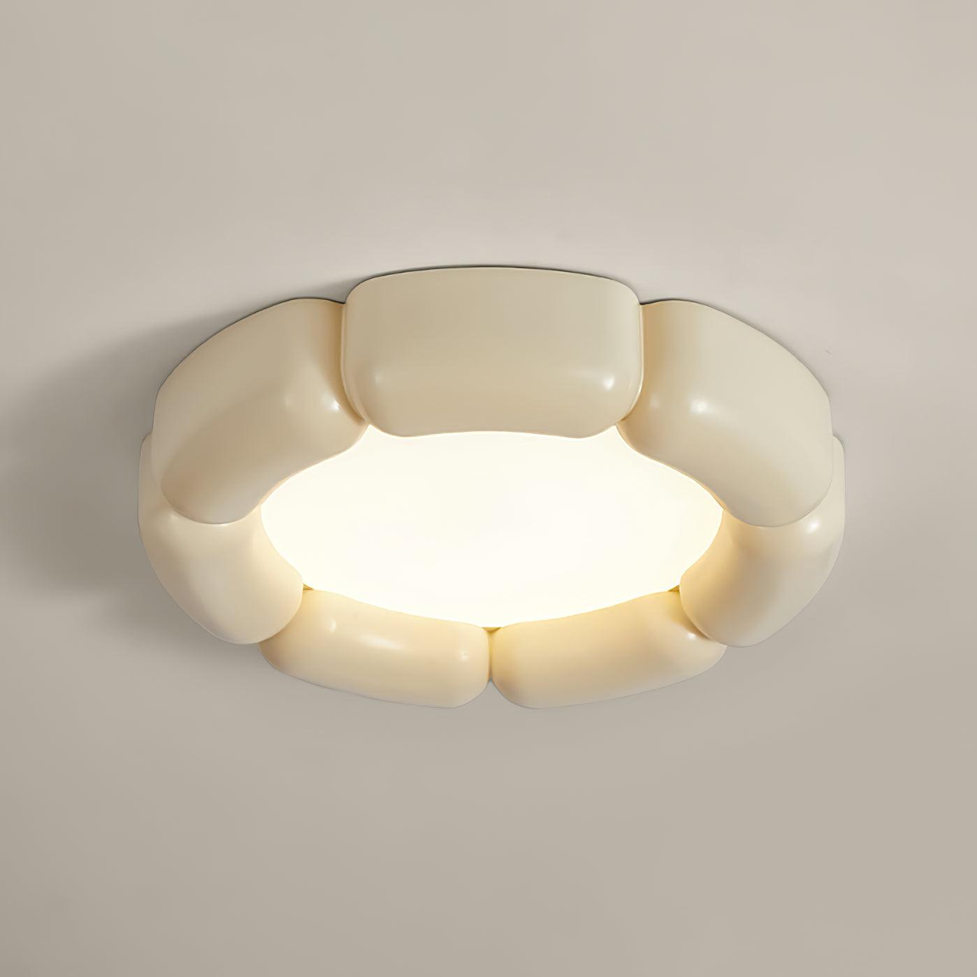 Modern Minimalist Resin LED Flush Mount Ceiling Lamp for Contemporary Interior Spaces