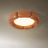 Modern Minimalist Resin LED Flush Mount Ceiling Lamp for Contemporary Interior Spaces