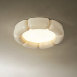 Modern Minimalist Resin LED Flush Mount Ceiling Lamp for Contemporary Interior Spaces