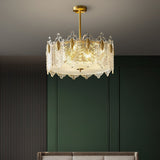 elegant-gold-patterned-glass-petal-round-chandelier-with-hand-formed-glass