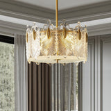 elegant-gold-patterned-glass-petal-round-chandelier-with-hand-formed-glass