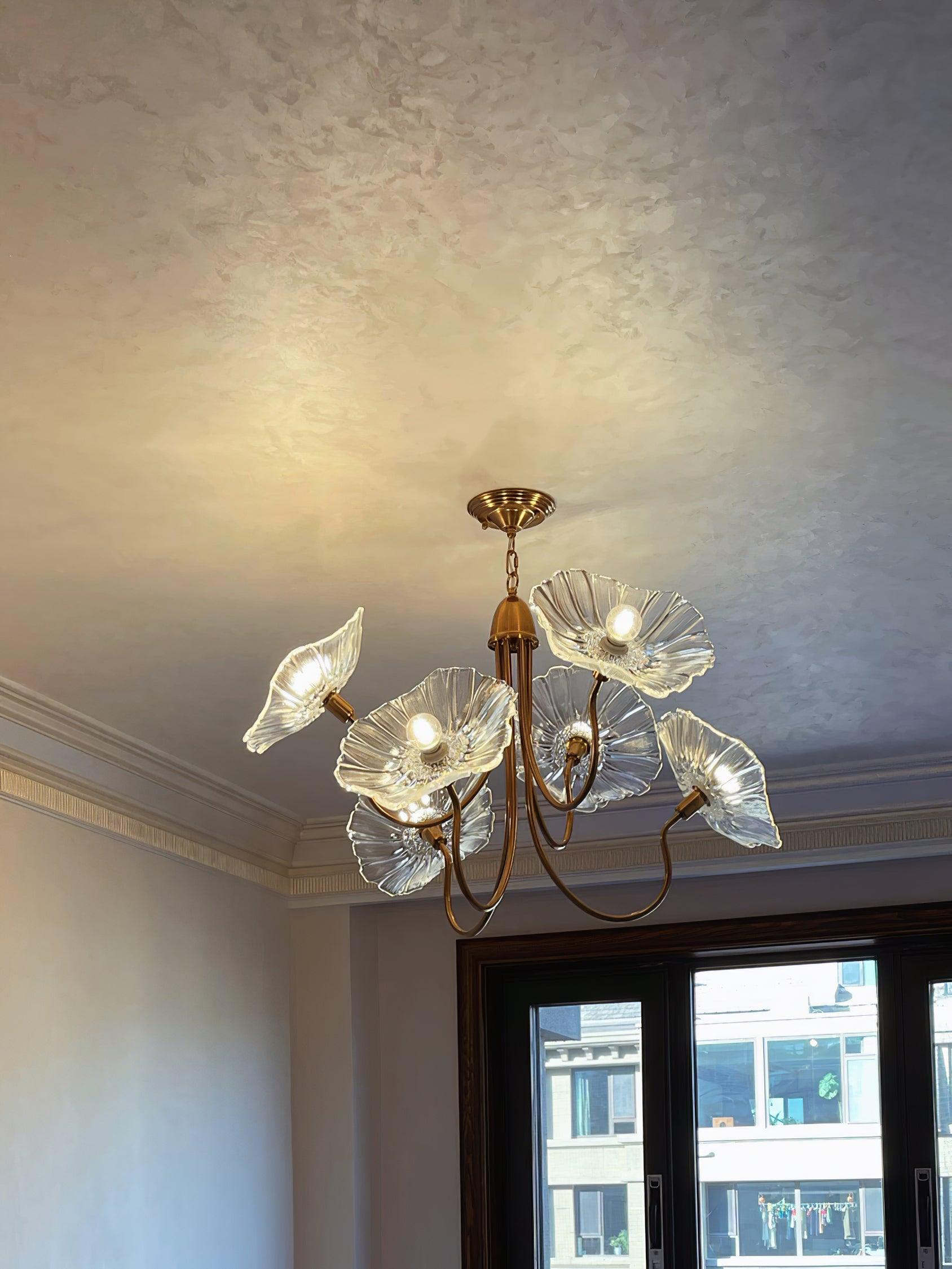 contemporary-glass-lotus-leaf-pendant-light-gold-chandelier-for-elegant-interior-design