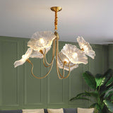 contemporary-glass-lotus-leaf-pendant-light-gold-chandelier-for-elegant-interior-design