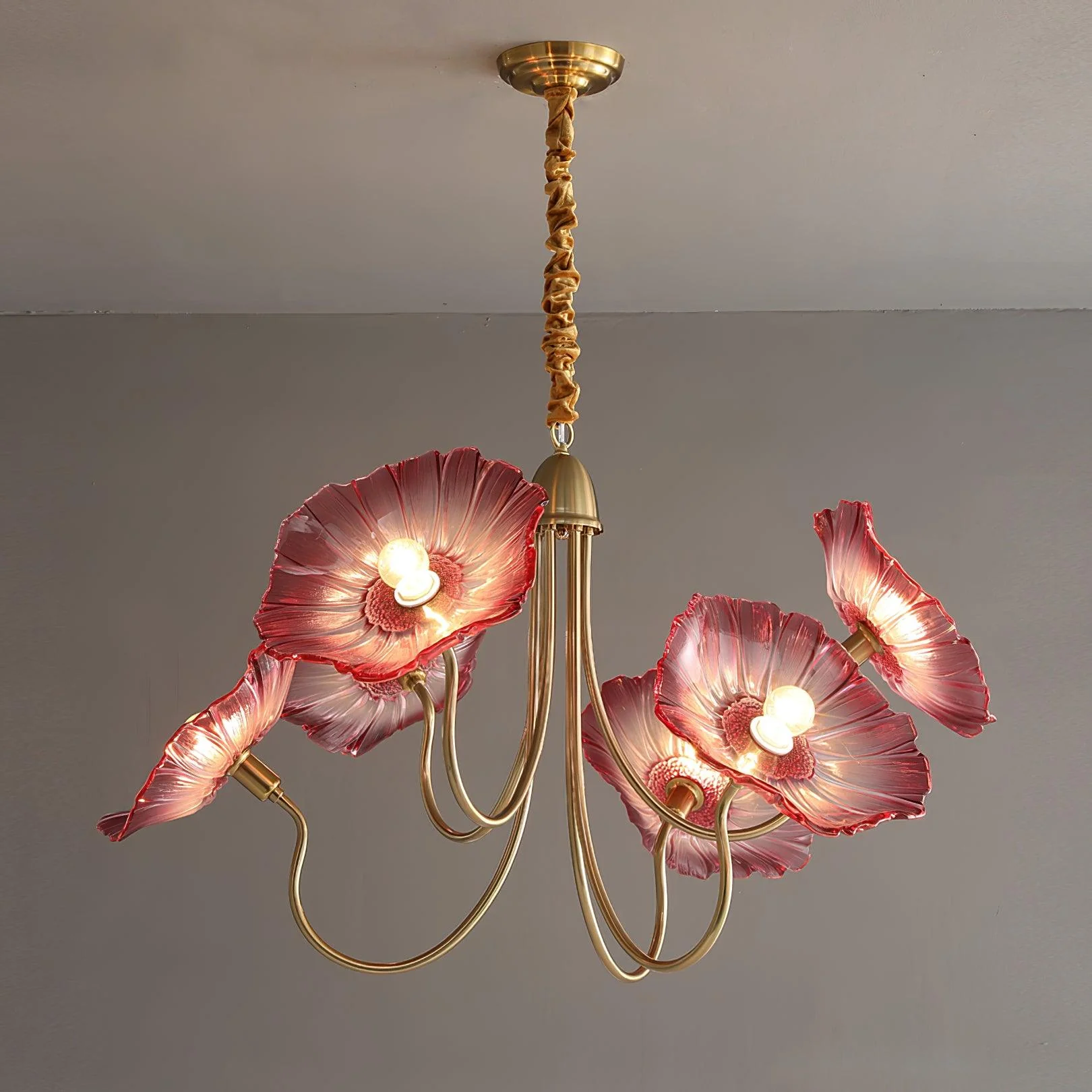contemporary-glass-lotus-leaf-pendant-light-gold-chandelier-for-elegant-interior-design