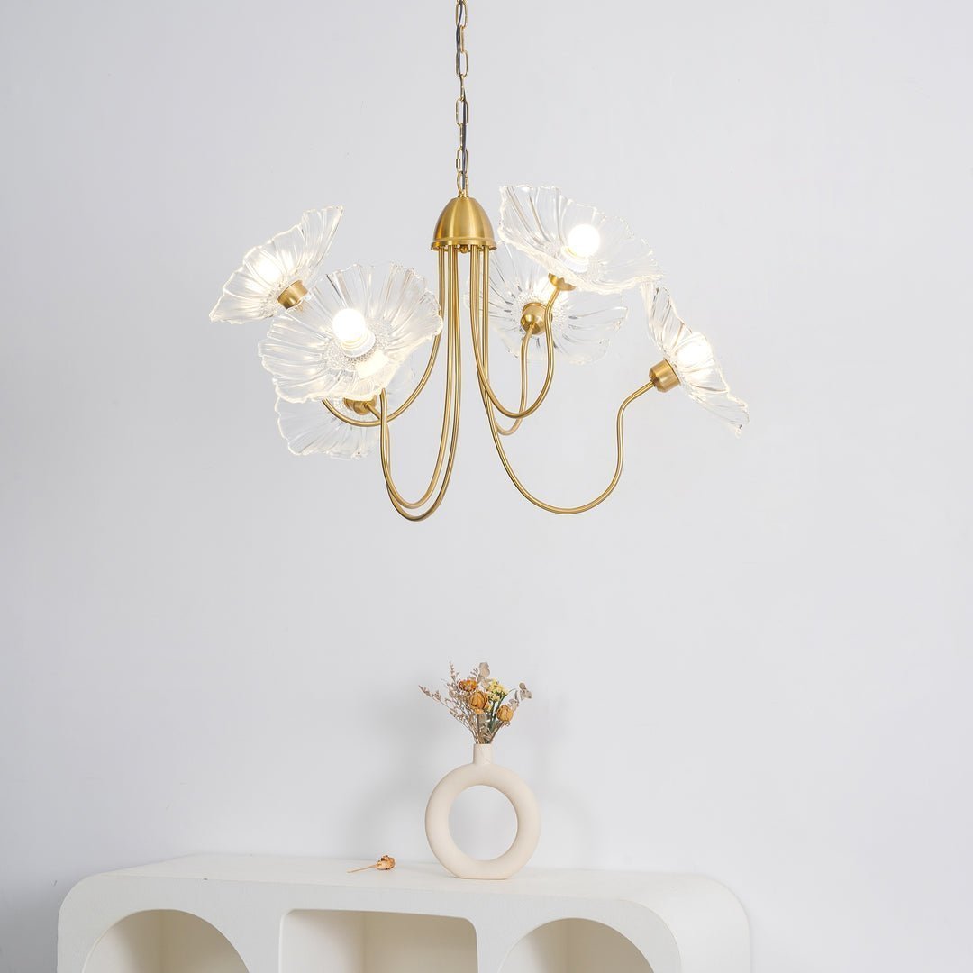 contemporary-glass-lotus-leaf-pendant-light-gold-chandelier-for-elegant-interior-design