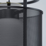 modern-industrial-black-cage-pendant-light-with-oval-fiberglass-shade-for-living-room