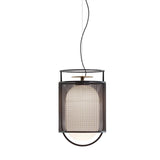 modern-industrial-black-cage-pendant-light-with-oval-fiberglass-shade-for-living-room