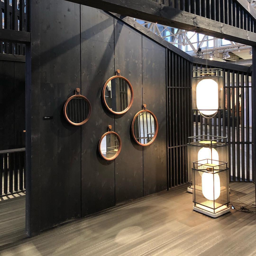 modern-industrial-black-cage-pendant-light-with-oval-fiberglass-shade-for-living-room