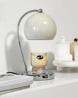 Modern Spherical Chrome Candle Warmer Lamp for Scented Wax Melting and Bedside Use