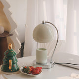 Modern Spherical Chrome Candle Warmer Lamp for Scented Wax Melting and Bedside Use