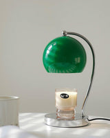 Modern Spherical Chrome Candle Warmer Lamp for Scented Wax Melting and Bedside Use
