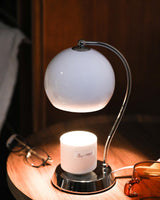 Modern Spherical Chrome Candle Warmer Lamp for Scented Wax Melting and Bedside Use