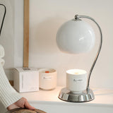 Modern Spherical Chrome Candle Warmer Lamp for Scented Wax Melting and Bedside Use