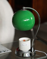 Modern Spherical Chrome Candle Warmer Lamp for Scented Wax Melting and Bedside Use
